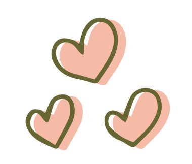 Bir kalbin el çizimi simgesi.