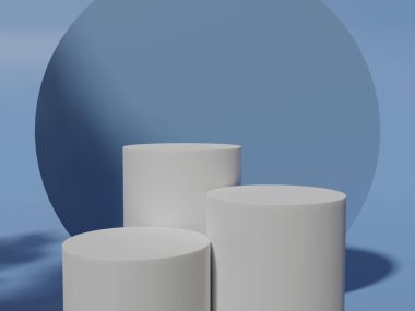 Kozmetik ürün için 3D podyum oluşturma.