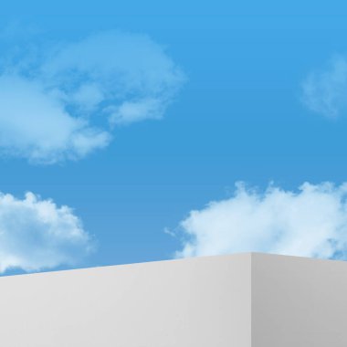 Beyaz ve mavi bulutlar gökyüzü