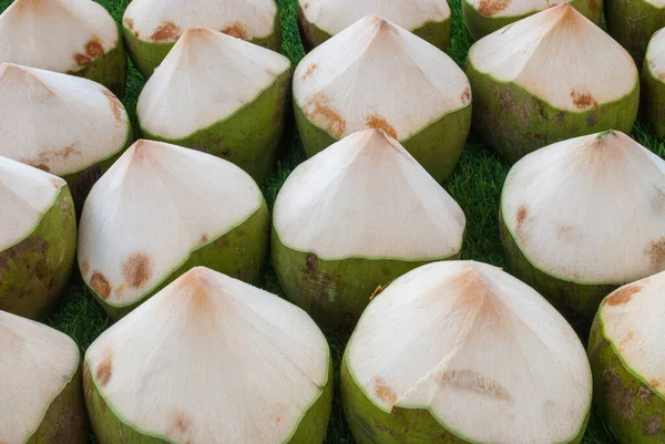 Young Coconut Water Healthy Drink Popular Tourist Towns — Stok fotoğraf