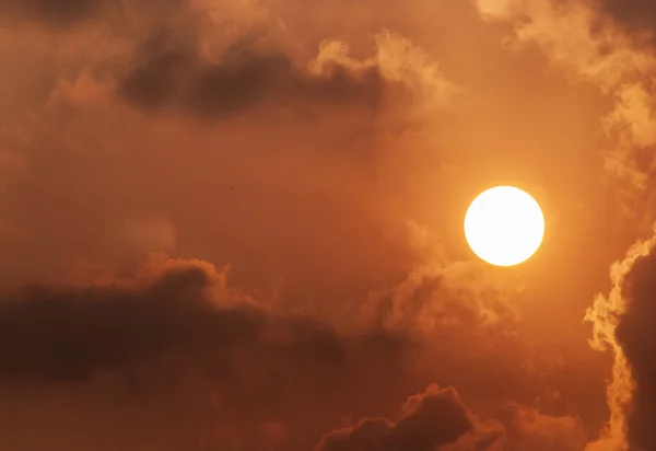 stock image beautiful sunset with golden light as background