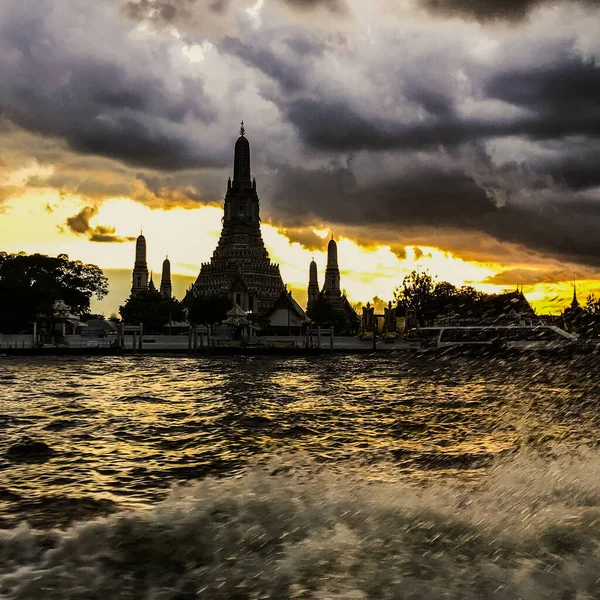 Templo Los Destinos Viaje Del Amanecer Bangkok Tailandia — Foto de Stock