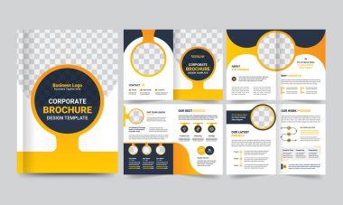 brochure template for business presentation. trifold booklet. vector illustration