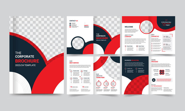 brochure template for business presentation. trifold booklet. vector illustration