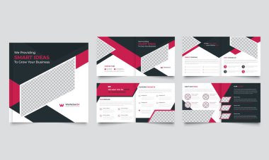 Corporate business presentation backgrounds design template and page layout design for brochures, books, magazines, annual reports, company profiles, graphic elements design concepts For Business.