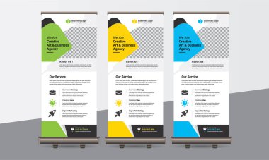 Business Roll-Up Banner Set, Use Corporate Business, Agency, Travel, Gym, Fashion.