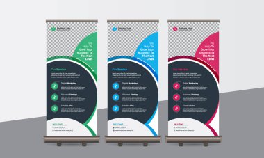 Business Roll-Up Banner Set, Use Corporate Business, Agency, Travel, Gym, Fashion.