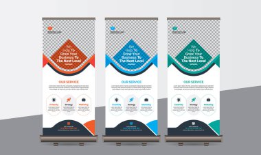 Business Roll-Up Banner Set, Use Corporate Business, Agency, Travel, Gym, Fashion.