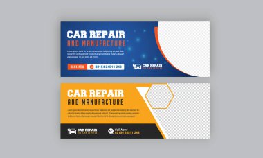 Araba Yıkama Broşürü veya Araba Tamir Afişi Kapağı Tasarımı