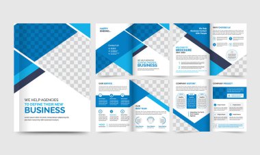 Kurumsal iş sunumları tasarım şablonu ve broşür, kitap, dergi, yıllık rapor ve şirket profili için sayfa tasarımı, İş Dünyası için grafik elementleri tasarımı konsepti.