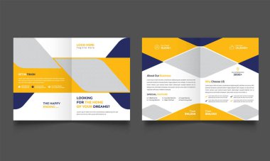 modern blue brochure pages template, Business Brochure Design