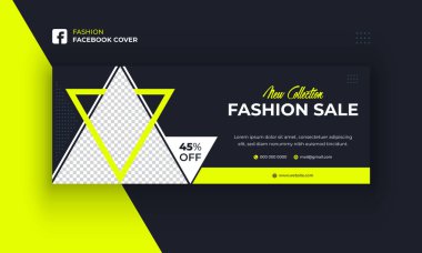 Black Friday Facebook sale cover banner colorful and modern cover banner design template web banner template Vector