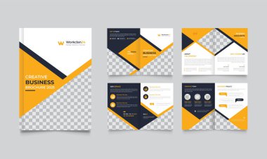Corporate business presentation backgrounds design template and page layout design for brochure ,book , magazine, annual report and company profile , graphic elements design concept For Business.
