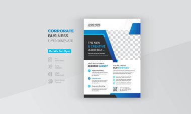 Modern blue and green design template for poster flyer brochure cover leaflet. design layout with triangle graphic elements and space for a Vector background.