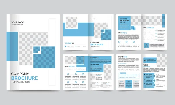 Kurumsal Sunumları Tasarım Şablonu Broşür Kitap Dergi Yıllık Rapor Şirket — Stok Vektör