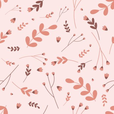 Çiçek deseni. Yaz çiçekleri. Hassas bir bahar baskısı. Vektör illüstrasyonu.