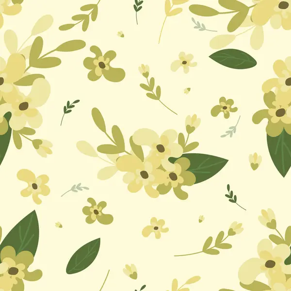 Çiçek deseni. Yaz çiçekleri. Hassas bir bahar baskısı. Vektör illüstrasyonu.