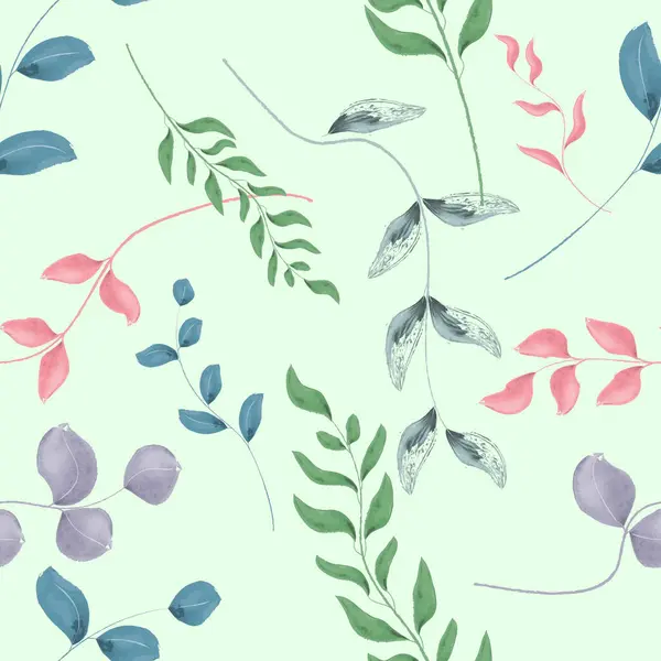 Suluboya çiçekli bir desen. Yaz baskısı. Vectar illüstrasyonu.