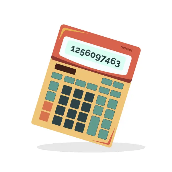 Hesap makinesi. Okul konusu. Sayıları hesaplamak için ofis çalışanı aracı.