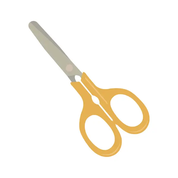 Kağıt makas. Kırtasiye makası. Sarı renk.