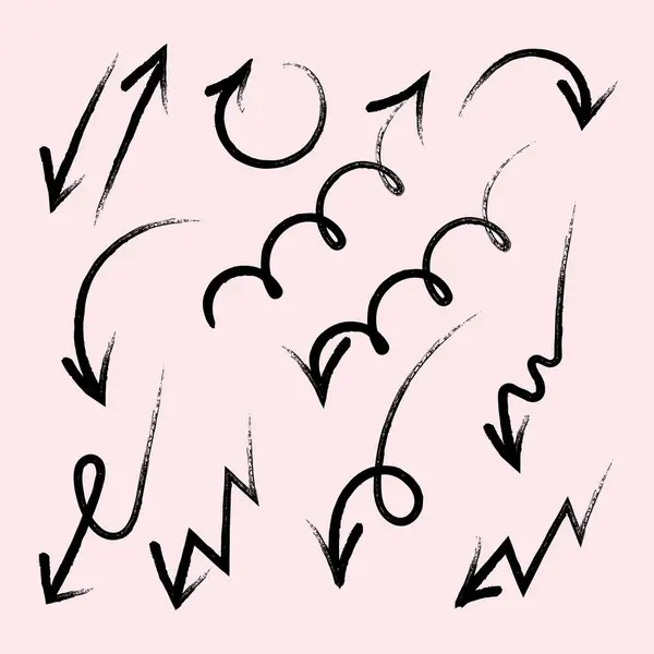 Farklı yönleri gösteren el yapımı oklar..