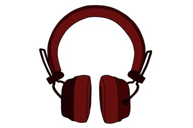 Vektör illüstrasyonu Kırmızı Kulaklıklar