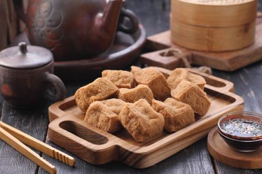 chinese traditional dumplings with chicken and vegetables