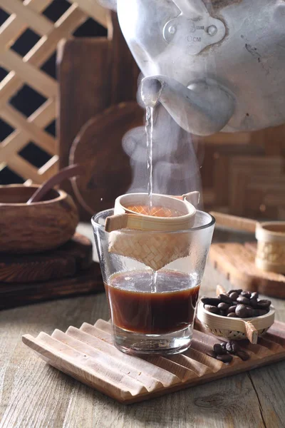 Coffee Cup Hot Chocolate Cinnamon Sticks — Photo
