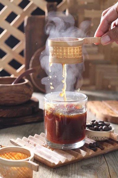 Horká Káva Šálkem Čaje — Stock fotografie