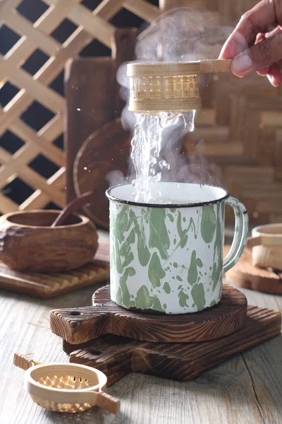 Coffee Cup Mug Tea Spoon —  Fotos de Stock