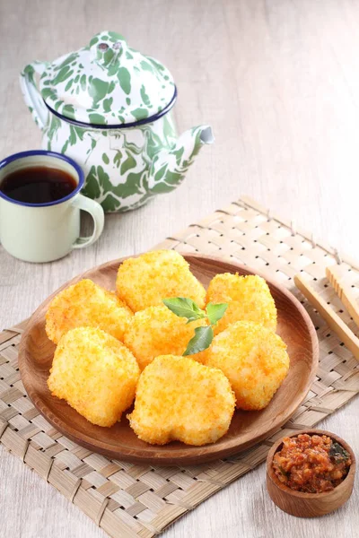 Fried Chicken Nuggets Cheese Mint — 图库照片