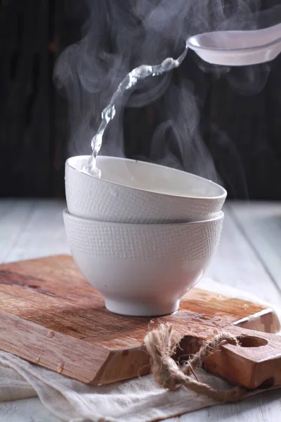 Varmt Vatten För Att Göra Kaffe Eller — Stockfoto