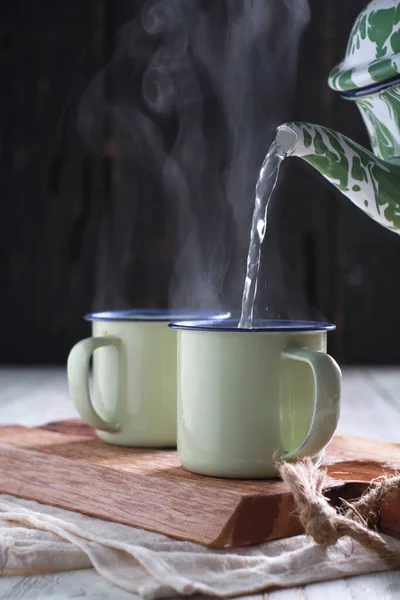 Hot Water Make Coffee Tea — Stockfoto