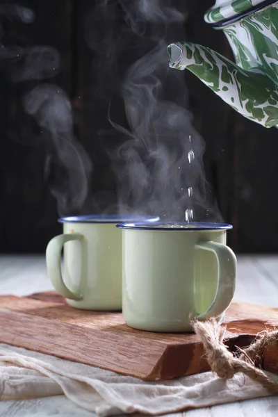 Hot Water Make Coffee Tea — Zdjęcie stockowe