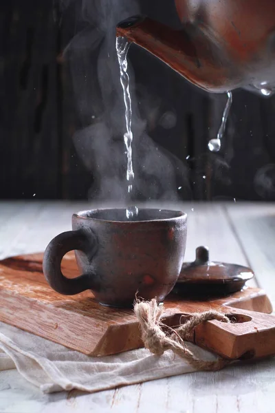 Hot Water Make Coffee Tea — Foto de Stock