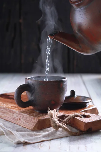 Hot Water Make Coffee Tea — Stockfoto