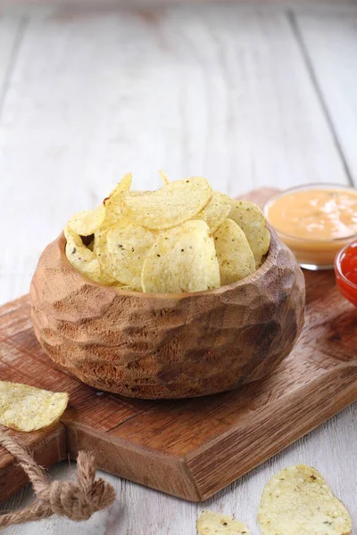 Potato Chip Bright Background — Stockfoto
