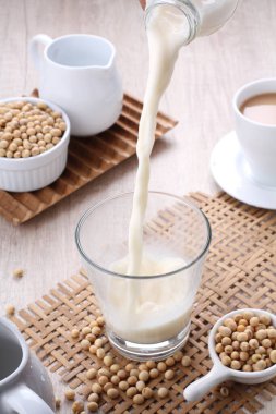 Soy milk also known as soya milk or soymilk, is a plant-based drink produced by soaking and grinding soybeans, boiling the mixture, and filtering out remaining particulates. It is a stable emulsion of oil, water, and protein.