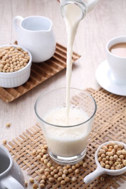 Soy milk also known as soya milk or soymilk, is a plant-based drink produced by soaking and grinding soybeans, boiling the mixture, and filtering out remaining particulates. It is a stable emulsion of oil, water, and protein.