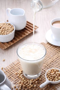Soy milk also known as soya milk or soymilk, is a plant-based drink produced by soaking and grinding soybeans, boiling the mixture, and filtering out remaining particulates. It is a stable emulsion of oil, water, and protein.