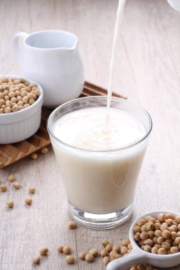 Soy milk also known as soya milk or soymilk, is a plant-based drink produced by soaking and grinding soybeans, boiling the mixture, and filtering out remaining particulates. It is a stable emulsion of oil, water, and protein.