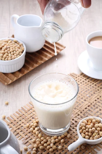 Soy Milk Also Known Soya Milk Soymilk Plant Based Drink —  Fotos de Stock