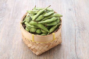 Edamame is Japanese dish and prepared of immature soybeans in the pod. The pods are boiled or steamed and may be served with salt or other condiments. Nowadays it became to be so popular in the world 
