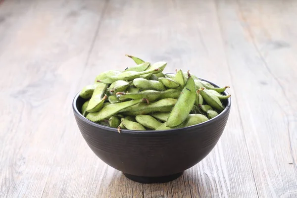 Edamame Japanese Dish Prepared Immature Soybeans Pod Pods Boiled Steamed —  Fotos de Stock