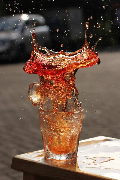 Salpicadura Agua Vaso — Foto de Stock