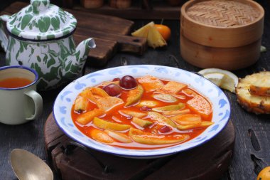 Asinan is a pickled vegetable or fruit dish, commonly found in Indonesia. Asin, Indonesian for 