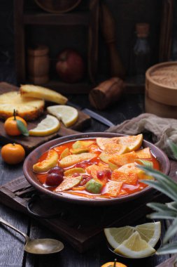 Asinan is a pickled vegetable or fruit dish, commonly found in Indonesia. Asin, Indonesian for 