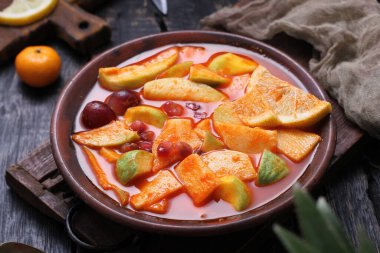 Asinan is a pickled vegetable or fruit dish, commonly found in Indonesia. Asin, Indonesian for 