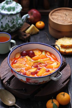 Asinan is a pickled vegetable or fruit dish, commonly found in Indonesia. Asin, Indonesian for 