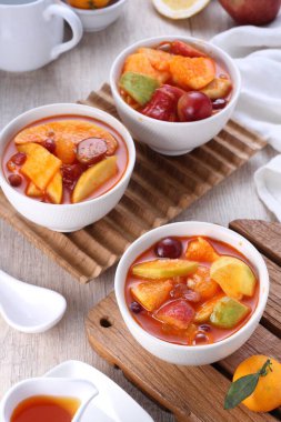 Asinan is a pickled vegetable or fruit dish, commonly found in Indonesia. Asin, Indonesian for 